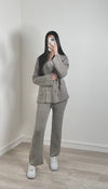 Ensemble veste et pantalon taupe